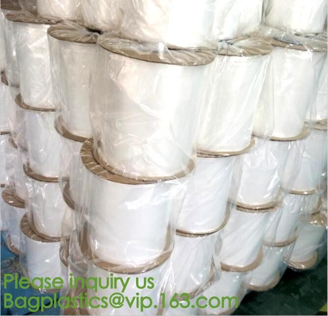 clear LLDPE easy tearing line pre-opened in roll bag,Factory custom LLDPE plastic autobag Preopened polybag on a Roll