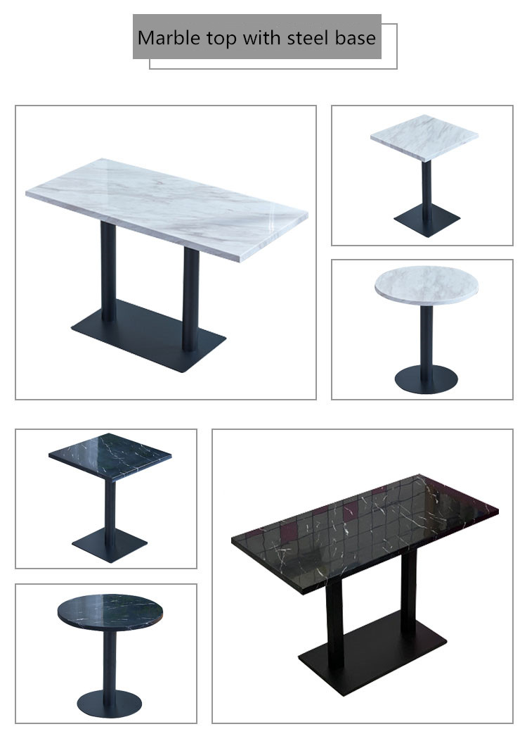 180cm 160cm 150cm 140cm Rectangle Marble Dining Table And Chairs Set