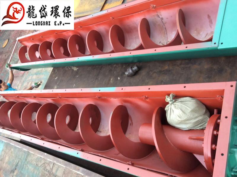 Rotating Shaftless Screw Conveyor , 16r/min Horizontal Screw Conveyor