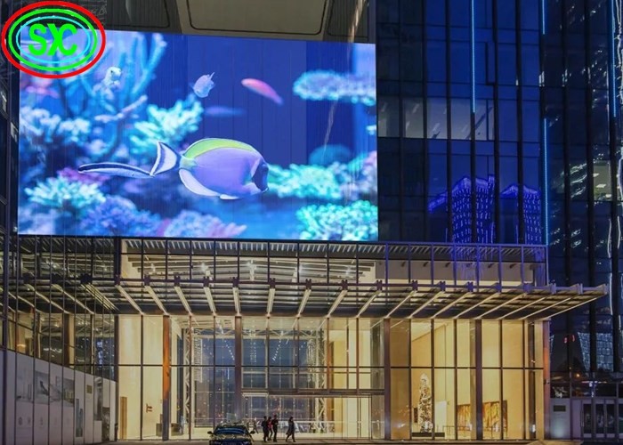 P8 Transparent Outdoor Full Color LED Screen Die-Casting Aluminum Cabinet
