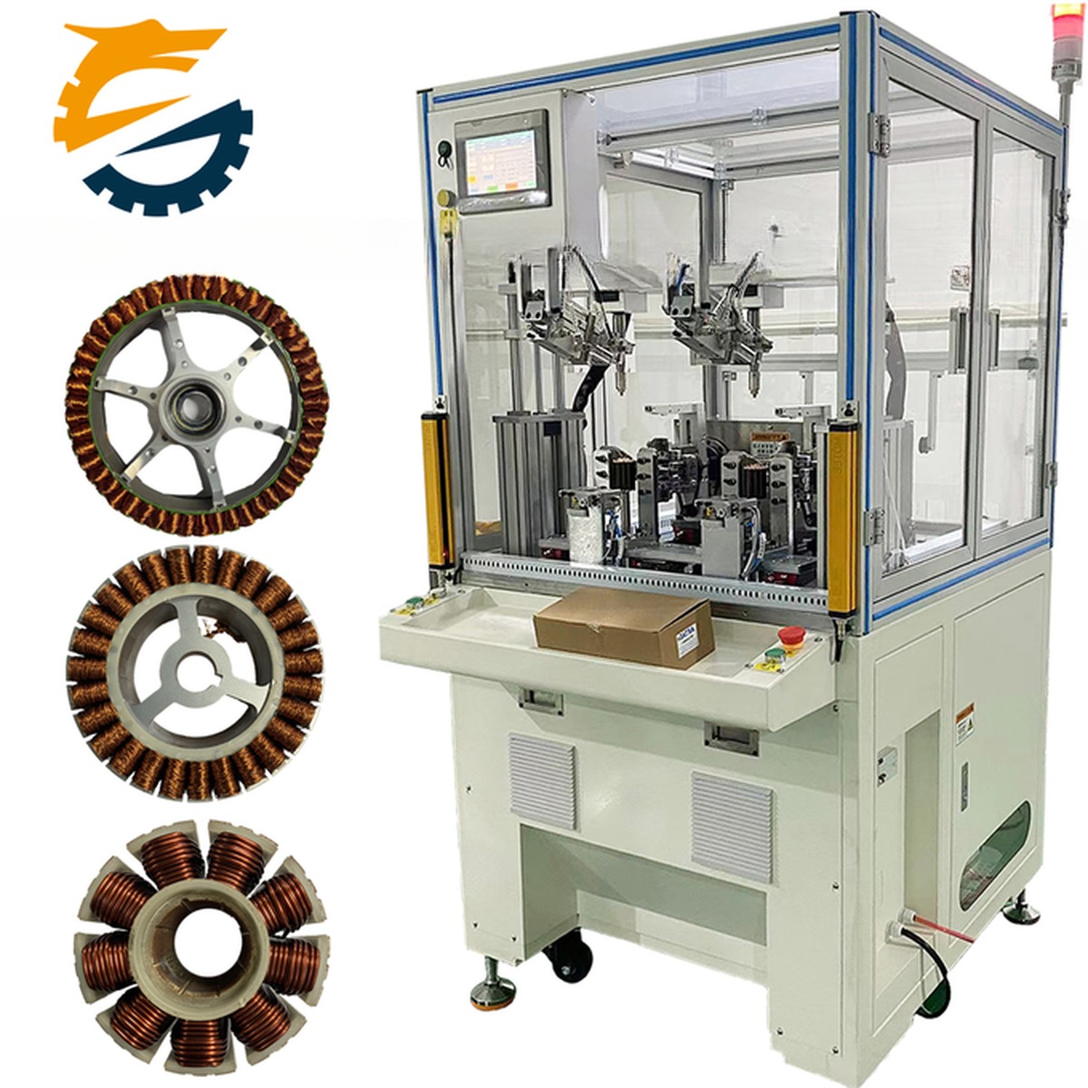 Used Single or Double Station PLC Fan Machines BLDC Motor Automatic Winding Machine