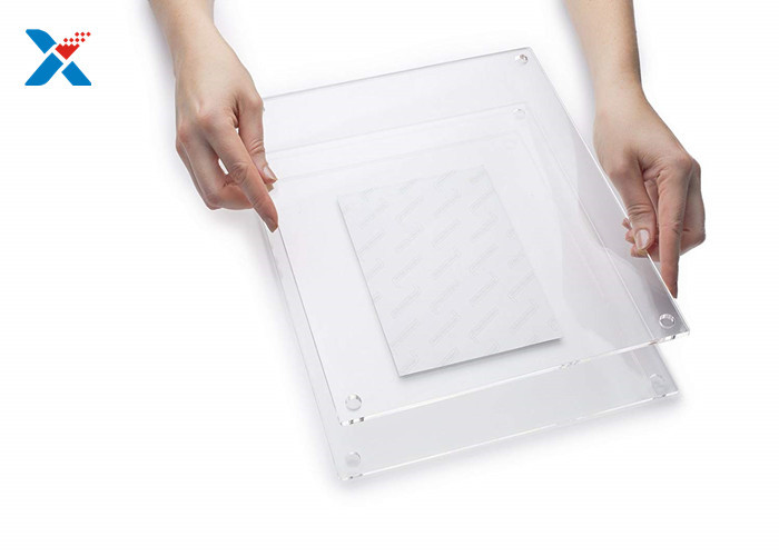 Wall Mounted Acrylic Photo Frames / Double Panel Clear Acrylic Floating Frame