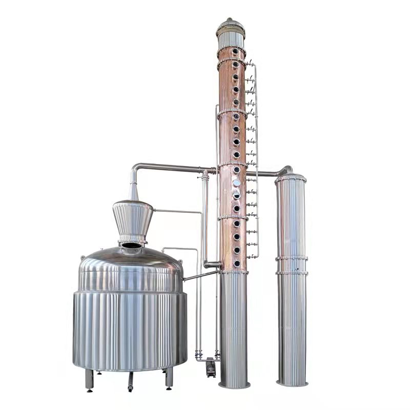 2000lt Red Copper Alcohol Distillation Column Equipment for Processing Types Alcohol
