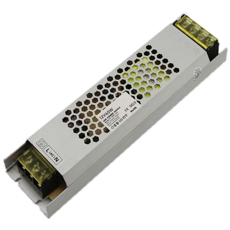 12v 60w Ultra Slim led ac power supply IP20 LED transformer Adapter for LED Light
