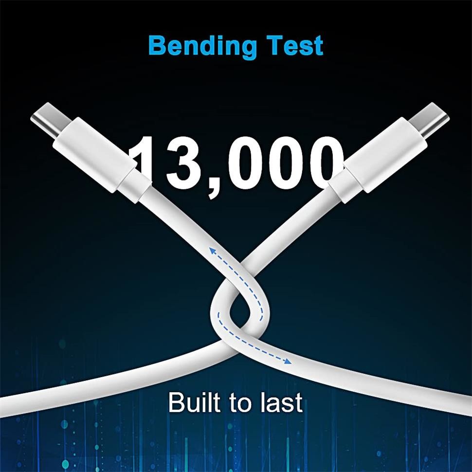 100W 5A USB C To USB C Cable Type C Charger Cord Compatible With MacBook Pro Air