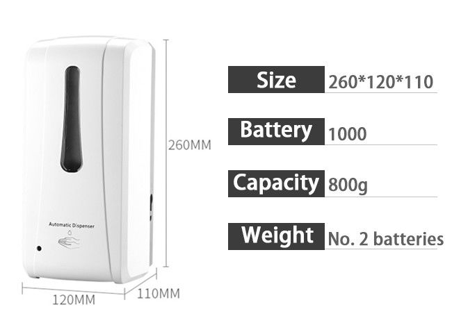 Automatic Touchless 500ml Hospital Hand Sanitizer Dispenser
