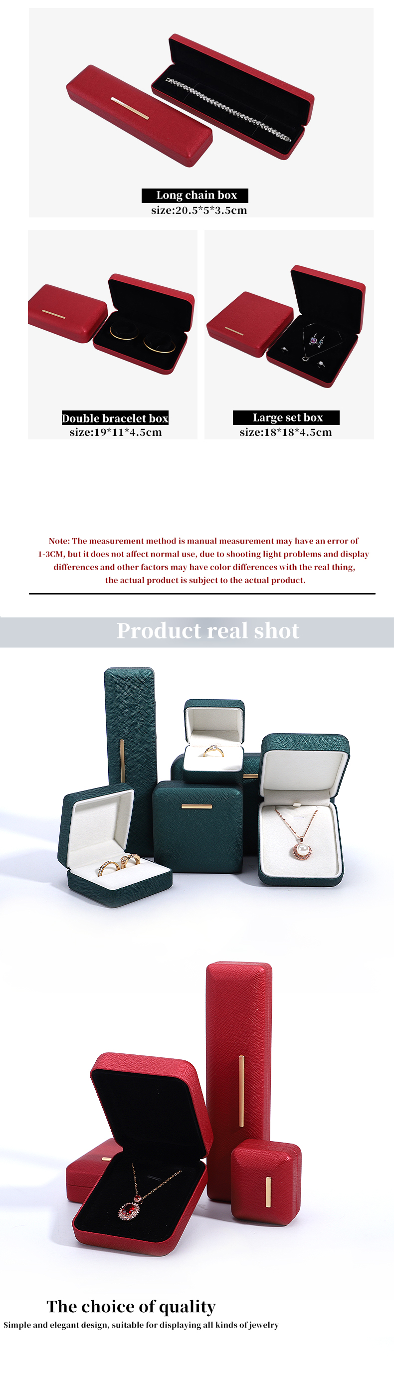 Customized Velvet Jewelry Box for PU Leather Bracelets Earrings and Pendants Packaging