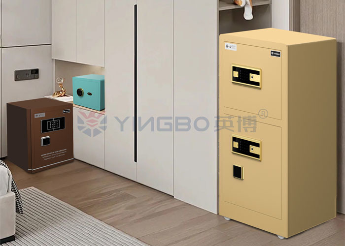 Dual Alarm Biometric Fingerprint Lock Home Safe Box For Security