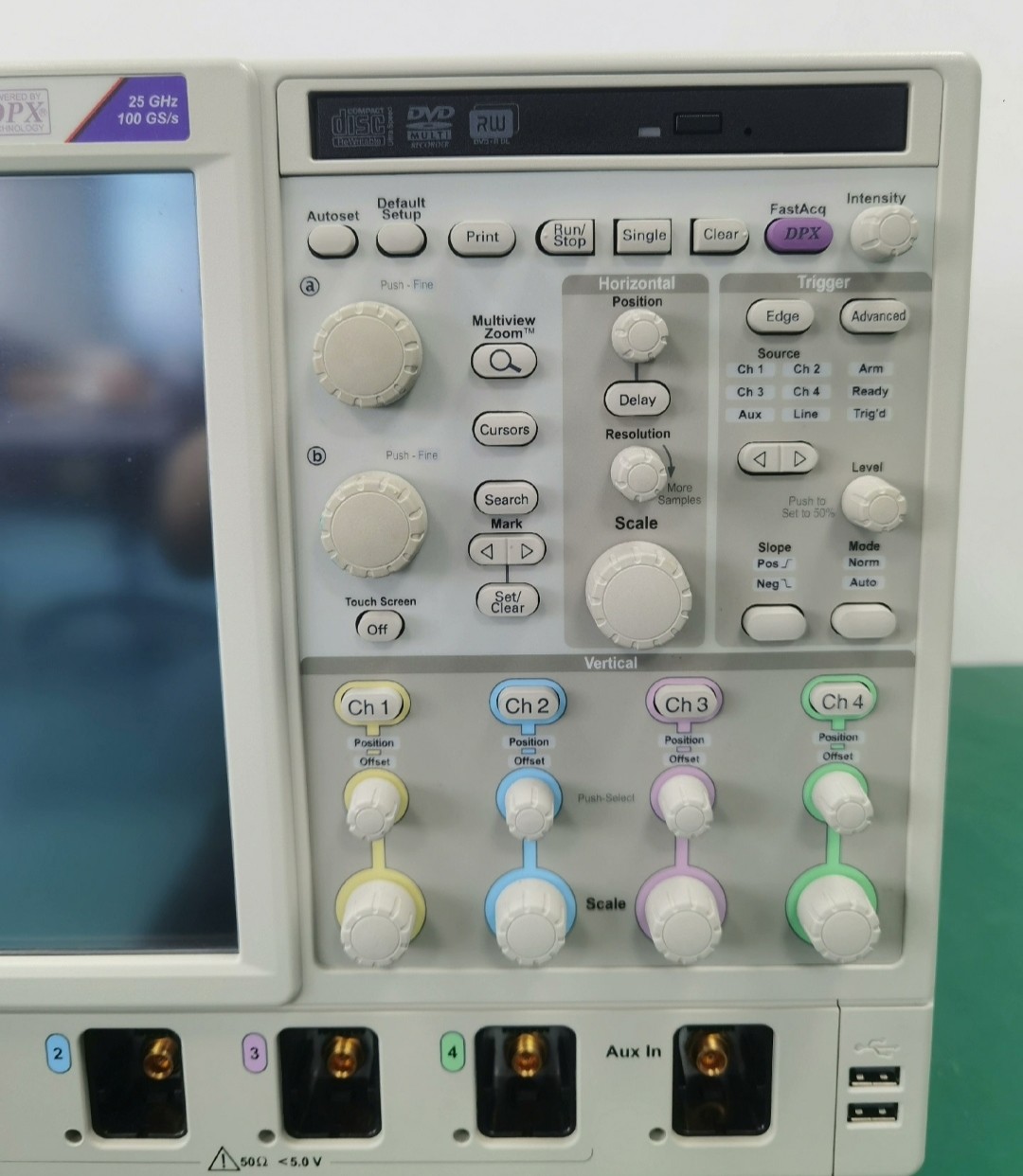 Tektronix DSA72504D Oscilloscope 25 GHz Digital Serial Analyzer 4 Analog Channels Used Pre Owned
