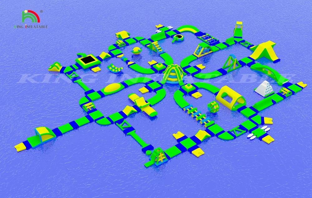 Large Customized Inflatable Floating Park Inflatable Water Obstacle Recreation Equipment