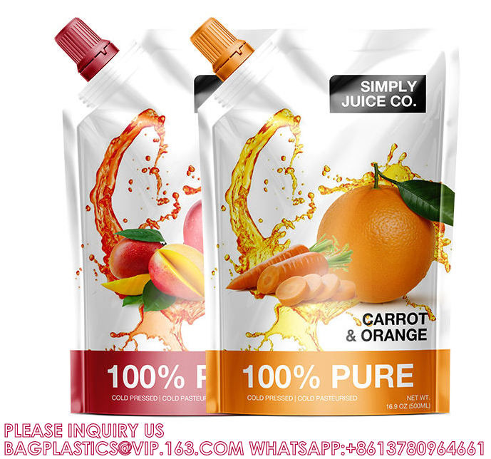 Custom Printing Spouted Aluminum Foil 1L 2L 2.5L 5L Kangen Water Liquid Refill Pouch Drinks Juice Packaging