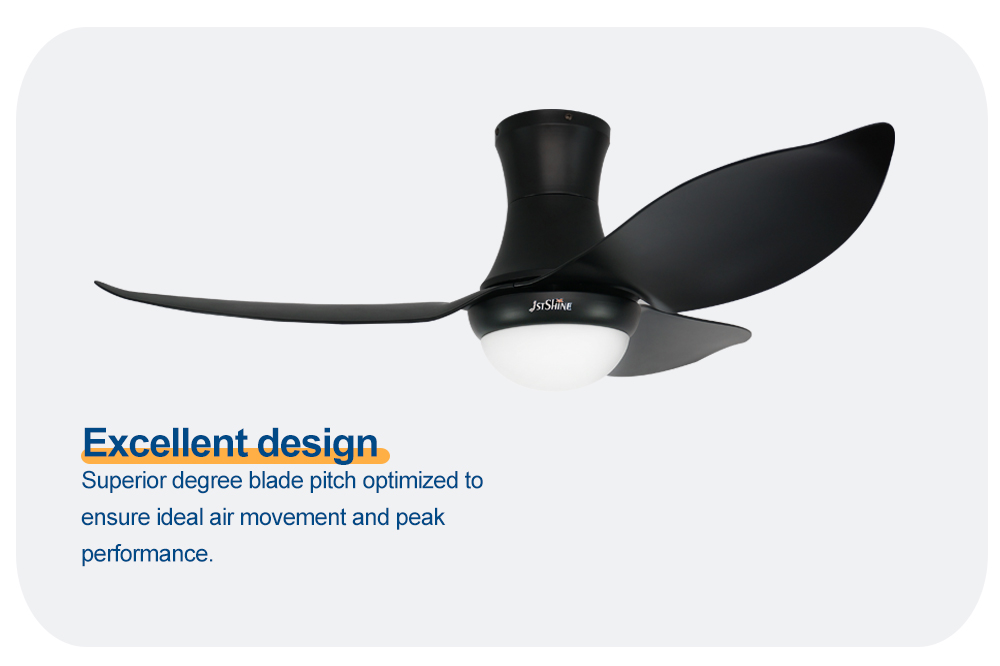 Low Ceilings 1stshine Ceiling Fan 110V/220V Silent with WIFI Control and Flush Mount