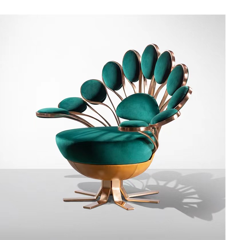 Peacock Single Sofa Chair Classical Contemporary Luxury Light Single Sofa