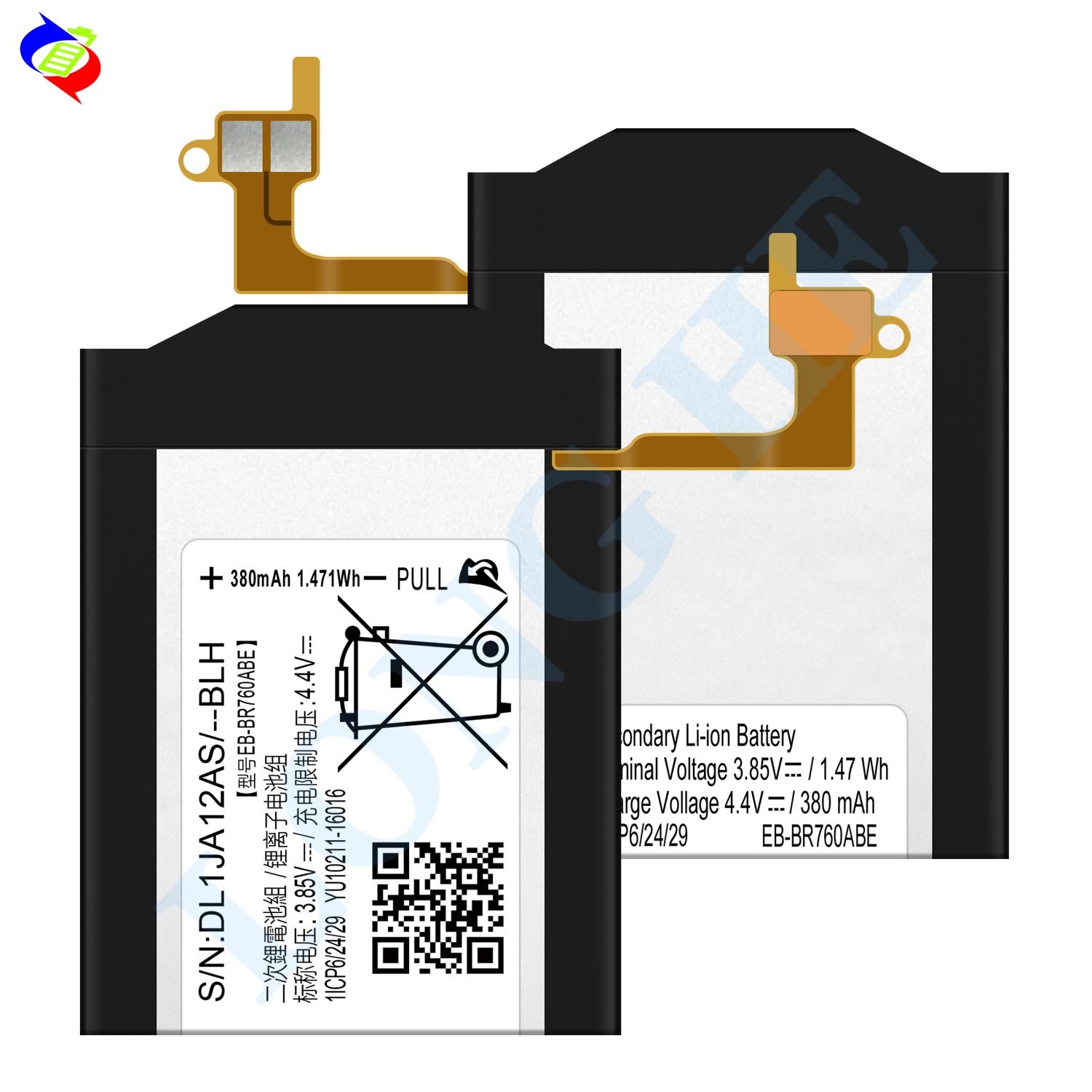Replacement Battery EB-BR760ABE For Samsung Gear S3 Frontier Classic SM-R760 46mm 380mAh
