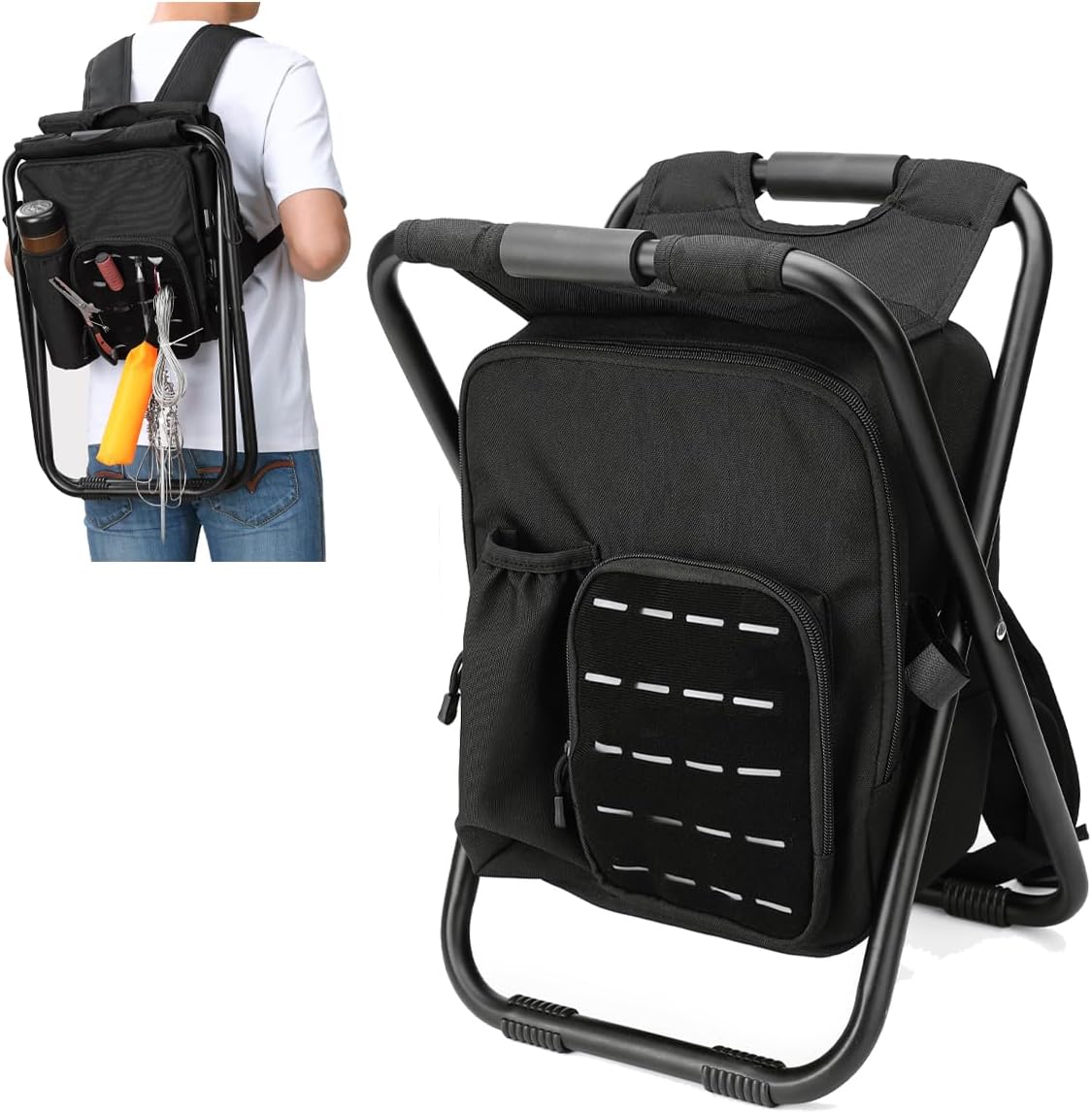 3 in 1 Portable Folding Cooler Backpack Leisure Facilities for Beach Chair and Camping