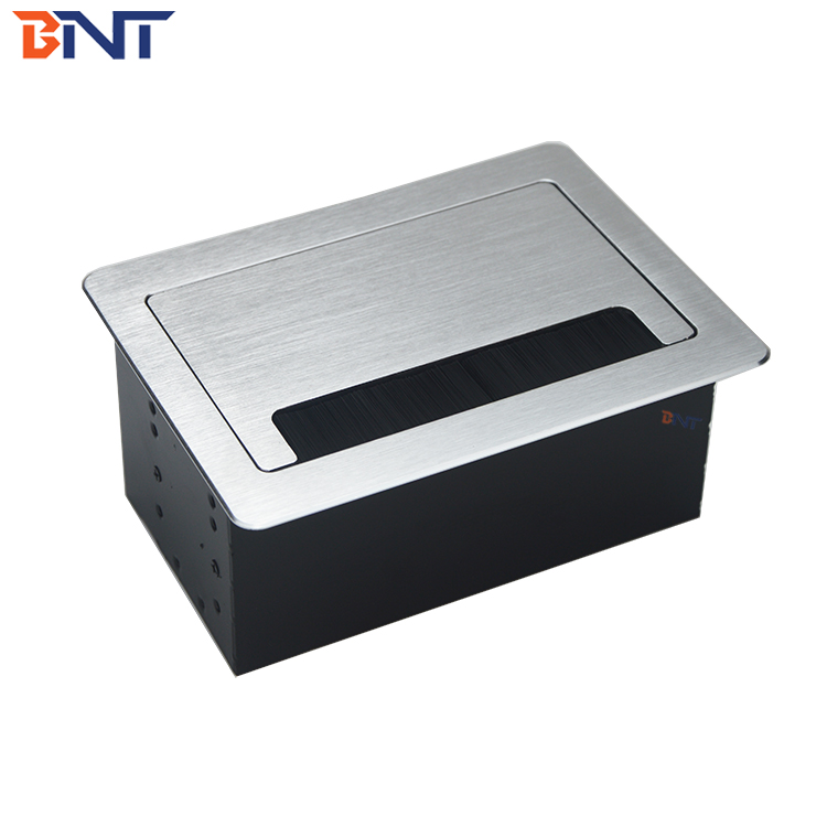 CE approved soft closed clamshell table socket box with rj45