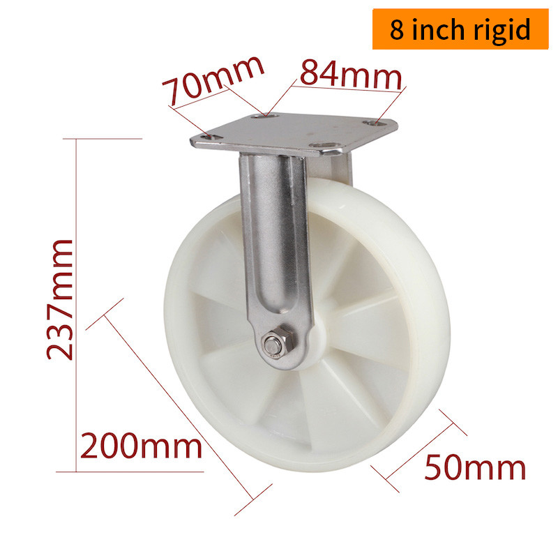 EDL 8 inch stainless steel heavy duty caster wheel with durable TPA wheel and 450kg load capacity S718P-25