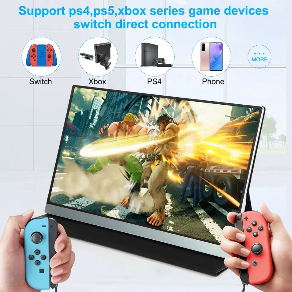 Mac Compatible Portable Dual Monitor 14inch Mini HDMI Connectivity 1920 X 1080 Resolution