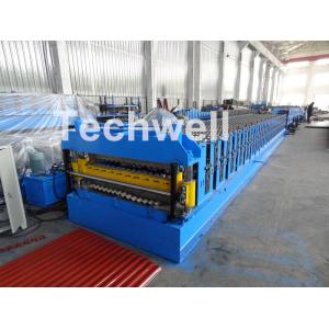 18 Forming Stations Roof Panel Roll Forming Machine , Double Sheet Roll Forming