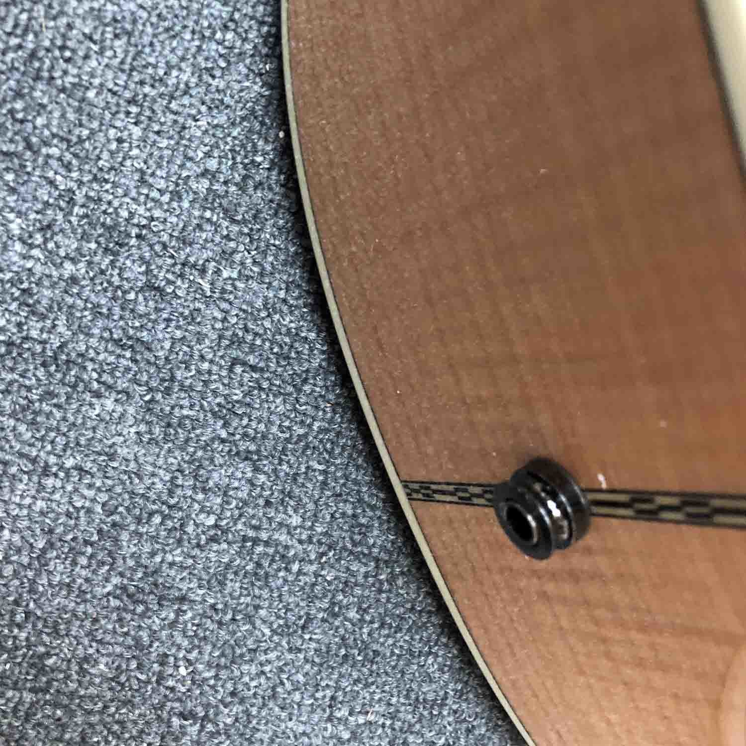 Custom Grand GJ200FR Acoustic Guitar Red Flamed Maple Wood Back Side Abalone Binding 550A Soundhole Pickup in Natural