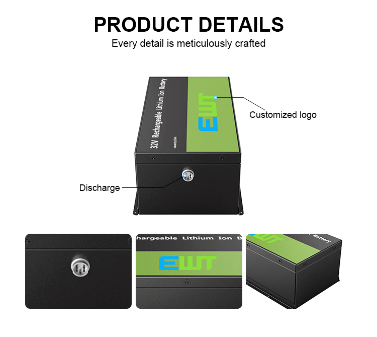 32V 20Ah Lithium Iron Phosphate Battery Pack Low Temperature Lifepo4 Battery OEM