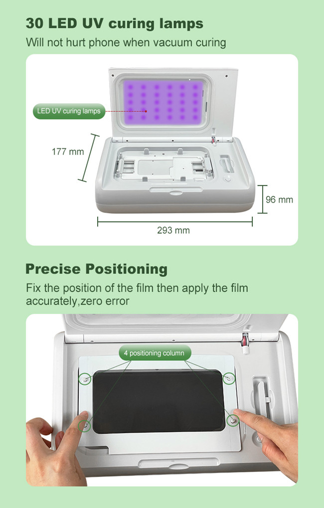 Smart Vacuum Bonding Uv Curing Screen Protector For Soft Glass