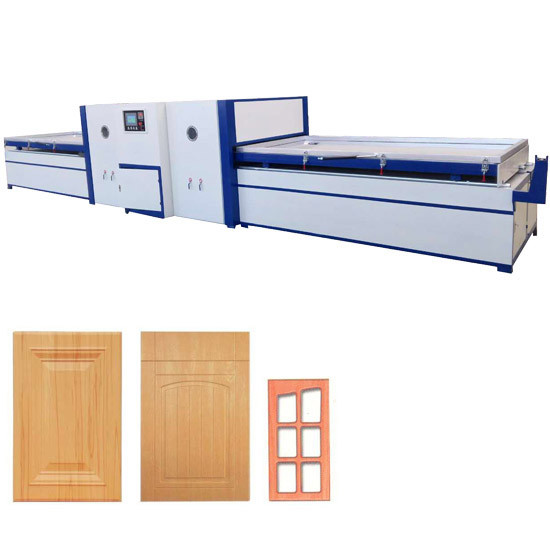 Veneer vacuum membrane press machine
