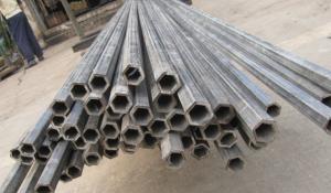 Buy cheap ASTMA1045 Perforated Hexagonal Hollow Steel Tube / Thick Wall Steel Pipe product