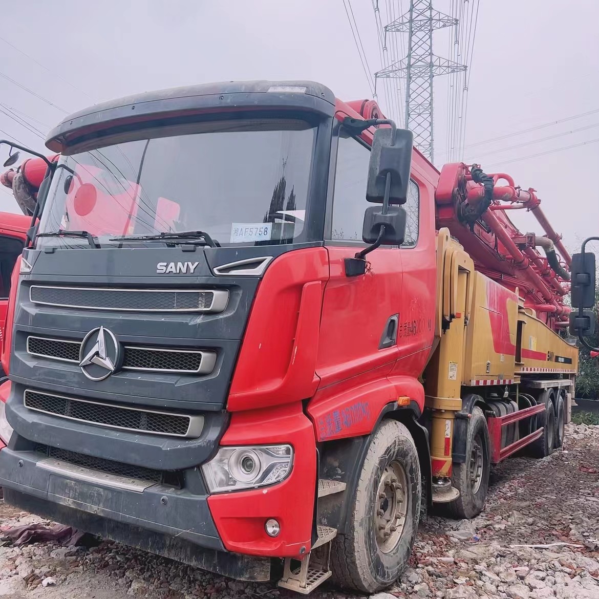 2020year 60m Used Concrete Pump Truck With Retractable Arm Segments