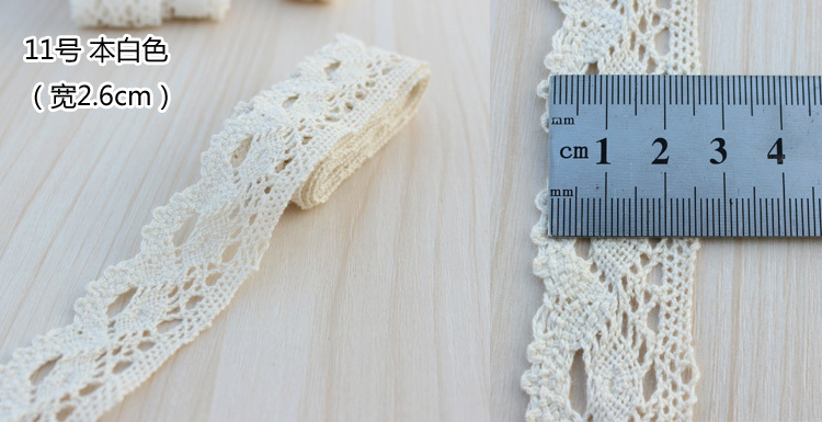Long Vintage Cotton White Crochet Scallop Pattern Lace Trim DIY Embroidered Sewing Stretch