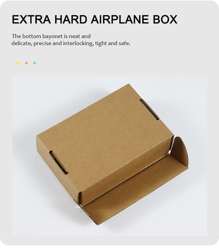 Brown Three Layer Corrugated Aircraft Box Size Color Logo Customized Manufacturers Direct Sales