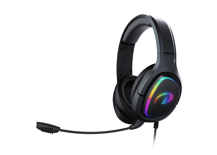 POK Plastic ABS RGB Wired Headset Ergonomics Headband Light Up Headset