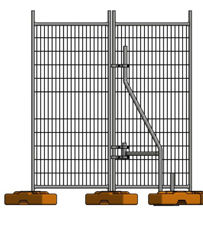 galvanized temporary fence drawing