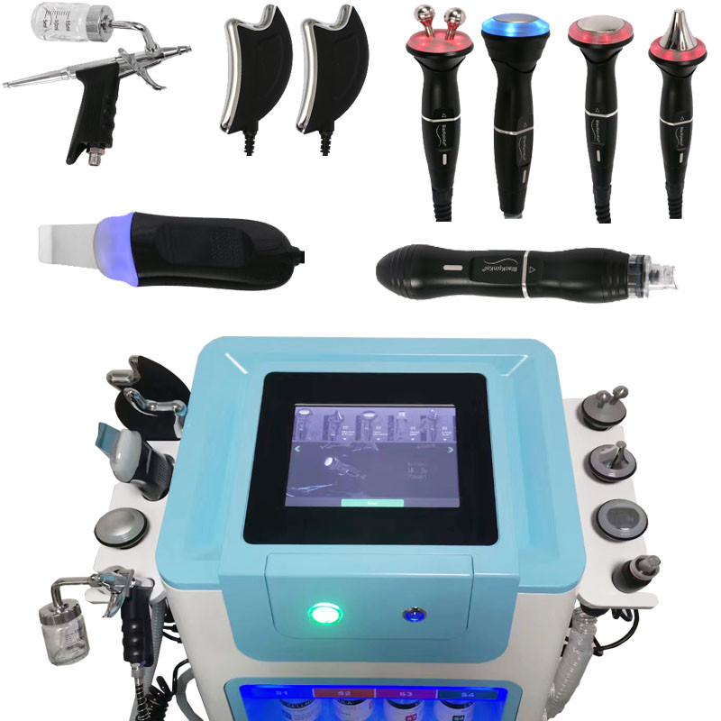 Facial H2O2 Bubble Hydrogen Oxygen Spray Remove Blackheads Reduce Eye Wrinkles 8 In 1 Machine