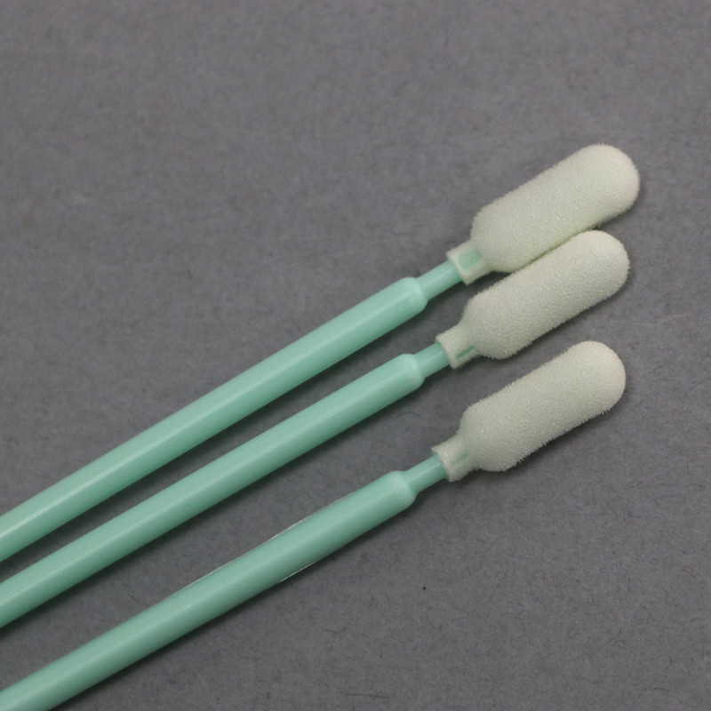 SGS certificated 165mm 6.6" Long Handle Cleanroom Sponge Cleaning Swabs