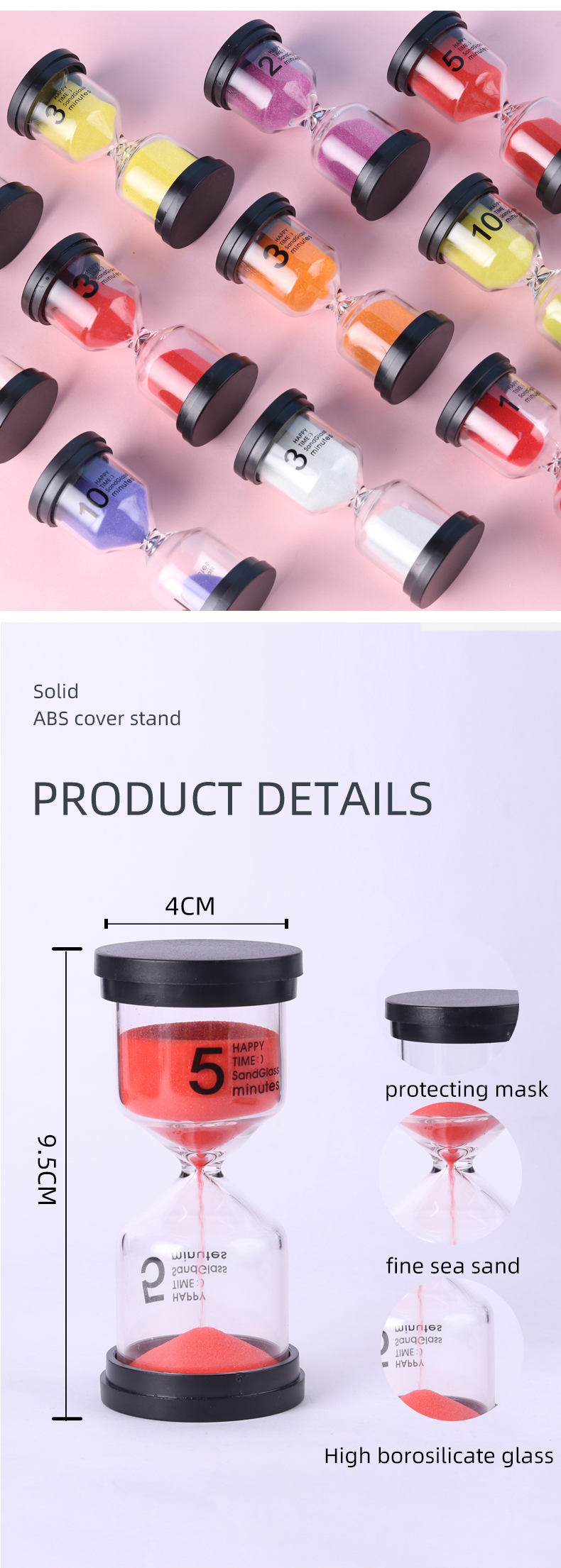 6 Colors Digital Hourglass Timer , Quicksand Hourglass Zandloper