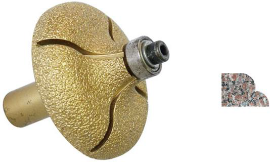 3/4 Inch OG Brazed Router Bit Diamond Profile Wheel 1/2-Inch Shank For Tile / Glass