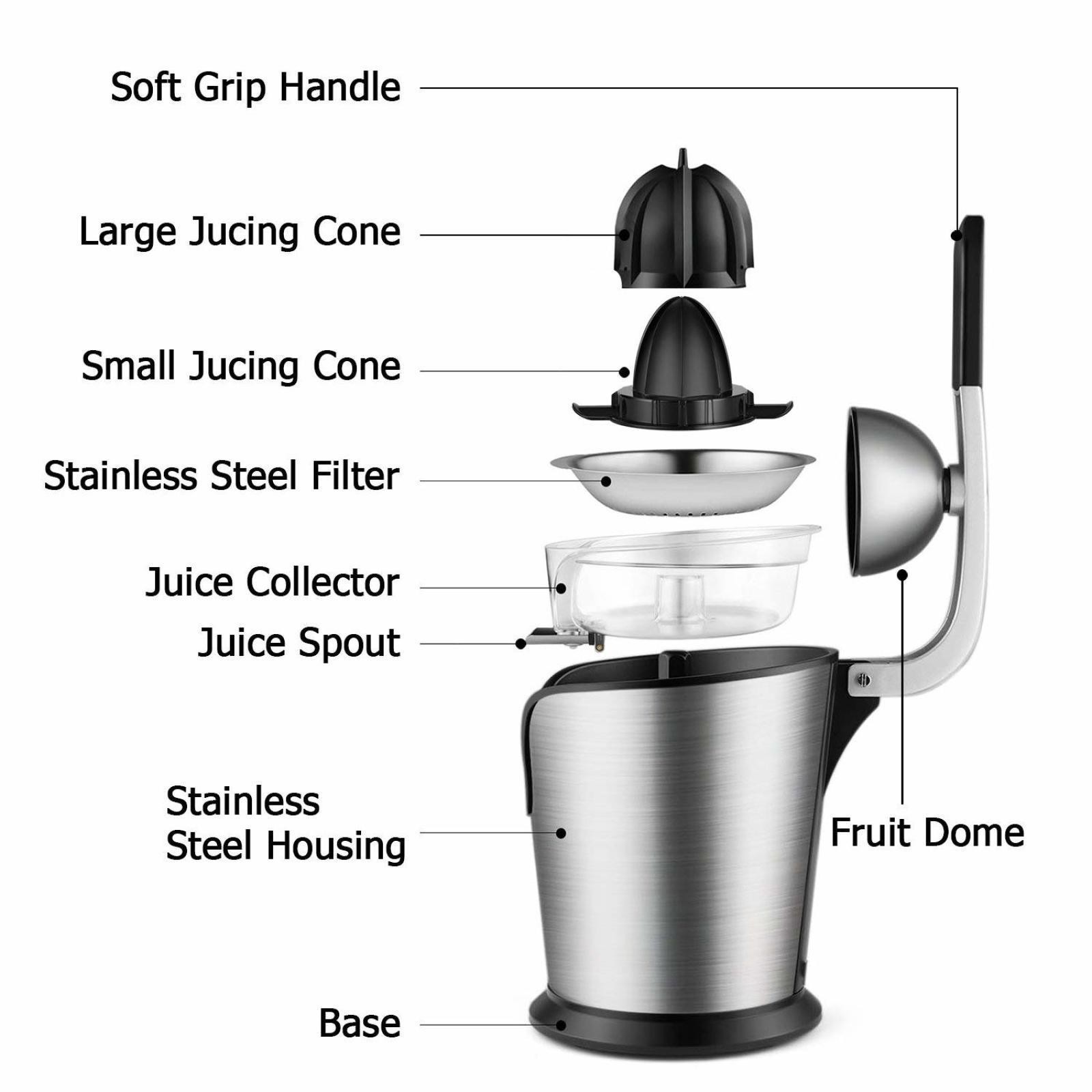 Small Commercial Electric Citrus Juicer , Electric Lemon Juice Squeezer Durable