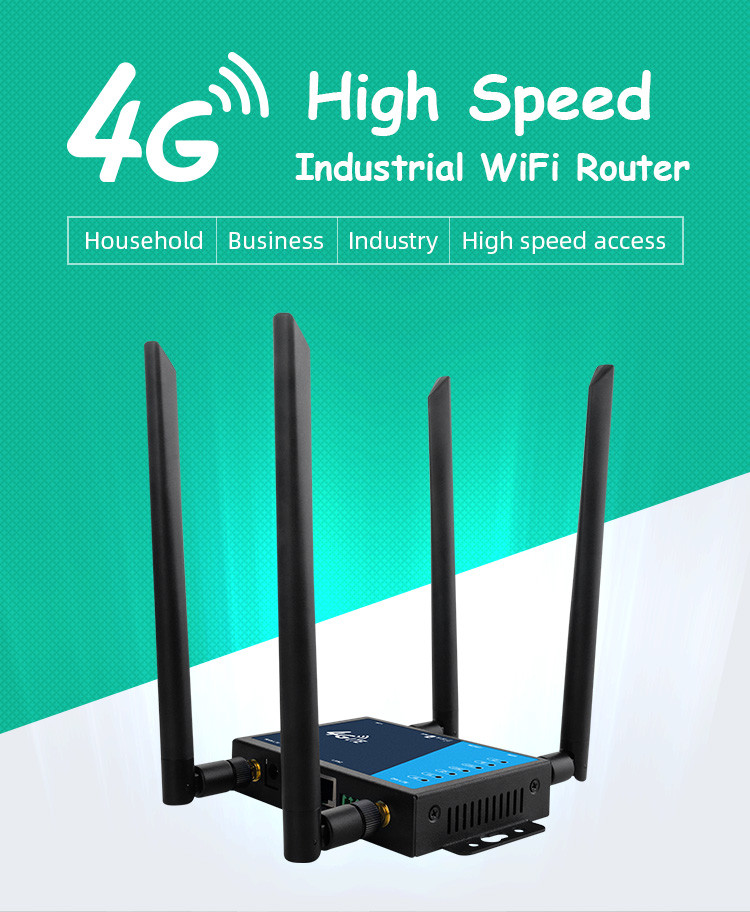 Sim Card WiFi LTE Router 4 Detachable Antennas 300mbps With SMA Port