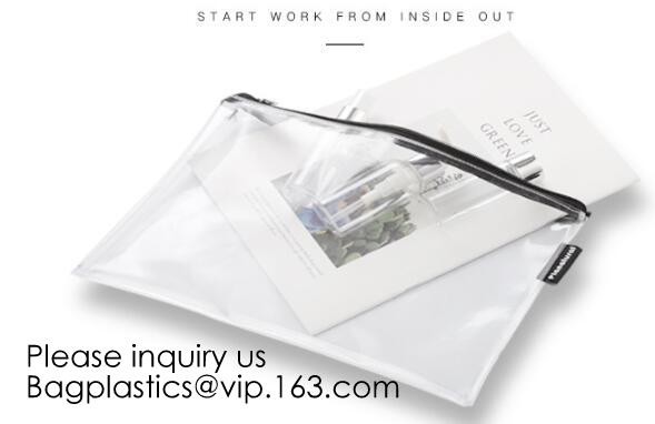 Frosted Pvc Document File Bag With Slider Zipper,Pvc k Bag For File And Document,Pvc k Bag, BAGEASE, BAGPLAS