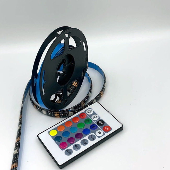 hot sale china12v 5m smd5050 waterproof ip65 rgb led strip lights with remote controller