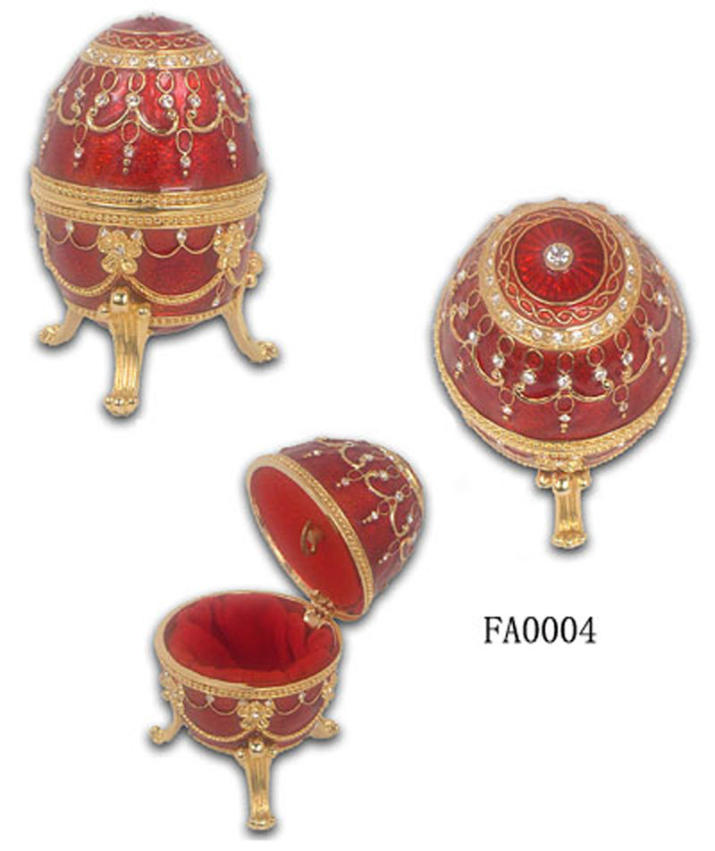 Faberge Egg Hand Painted Jewelry Trinket Box Gift for Easter Egg Music Box Pewter Figurine Musical Egg Home DecorDirect
