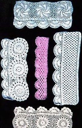 Long Vintage Cotton White Crochet Scallop Pattern Lace Trim DIY Embroidered Sewing Stretch