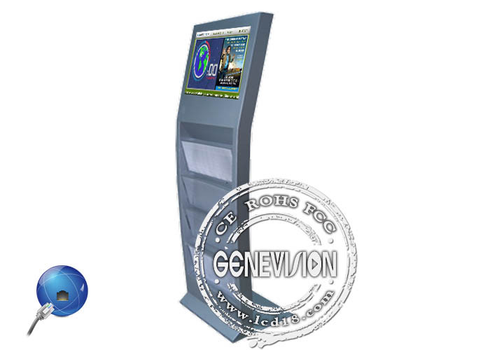 TFT Split Screen 3G Kiosk Digital Signage 15inch , 8ms Responsive Time