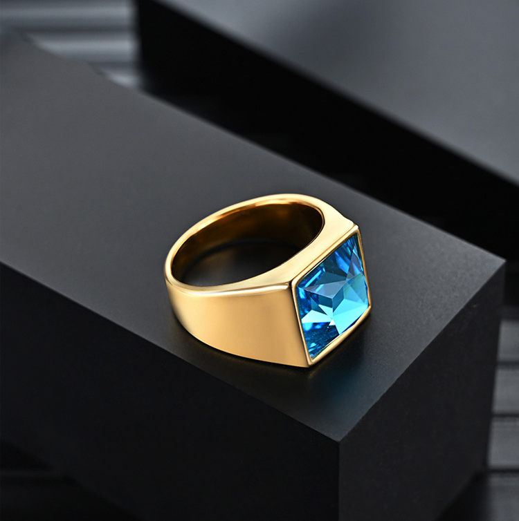 Light Luxury Gemstone Rings Fashion Jewelry Wedding Rings For Men