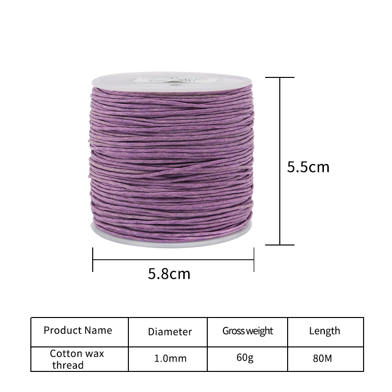 60g Weight Multi Colors Round Waxed Thread for Universal Hand Knitting Jewelry Accessories