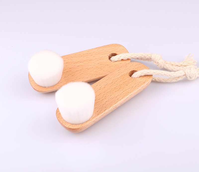 Mild Fiber Wooden Soft Face Cleansing Brush Remove Dirt Or Residual Deep Clean