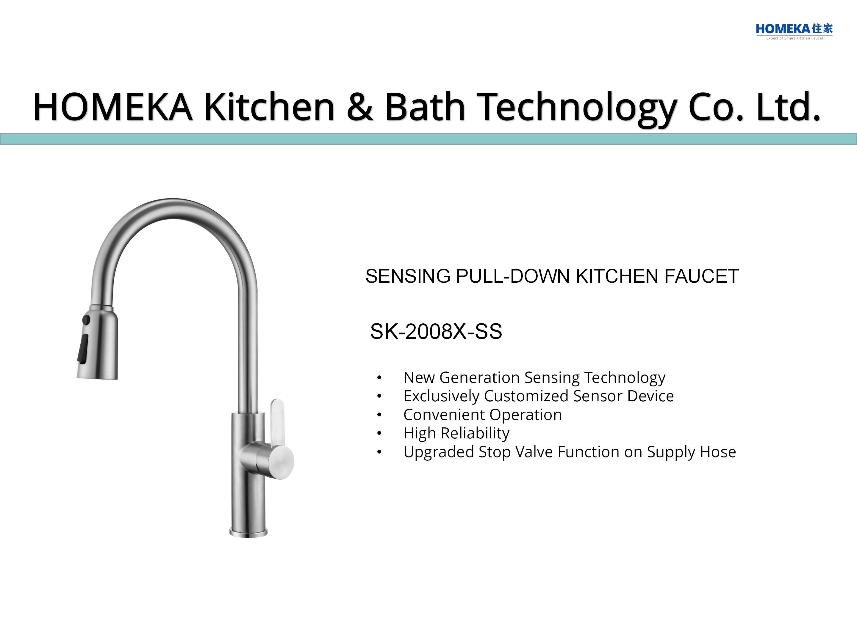 Water Saving Smart Kitchen Faucet 360 Degree Rotating Spout 0.05-0.75Mpa