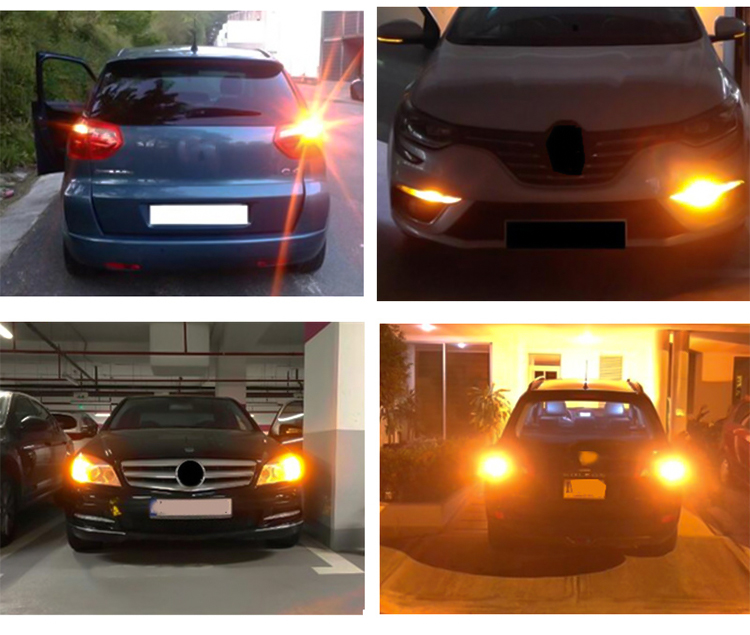 T20 144smd Car Led Bulb 1156 1157 7440 7443 White Yellow Red Light Led Turn Signal Light Driving Reverse Brake Light Bul