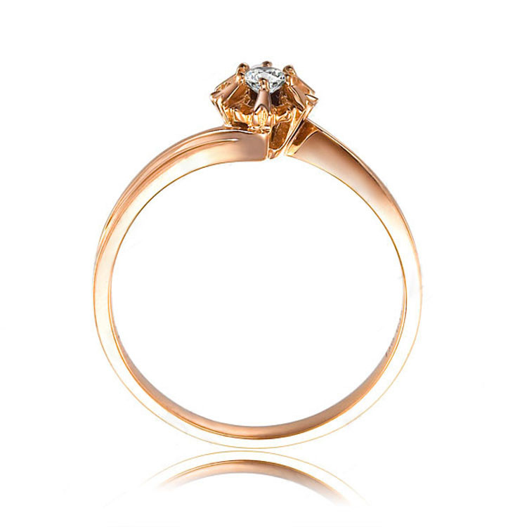High Quality 18K Rose Gold Diamonds Engagement Ring for Women (GDR002)